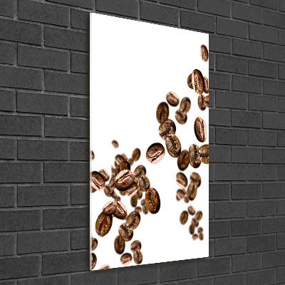 Quadro vetro acrilico verticale Chicchi di caffè