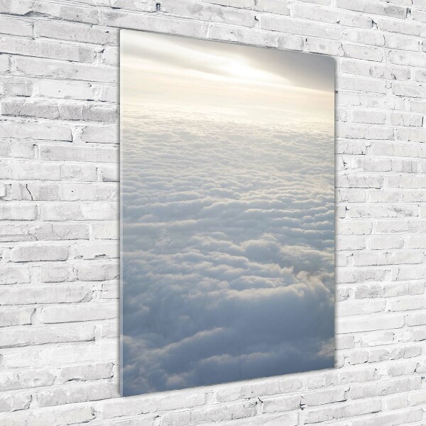 Quadro acrilico verticale Volo sopra le nuvole