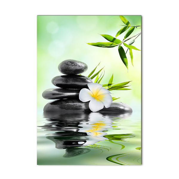 Quadro stampa su vetro acrilico verticale Bambù