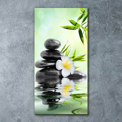 Quadro stampa su vetro acrilico verticale Bambù