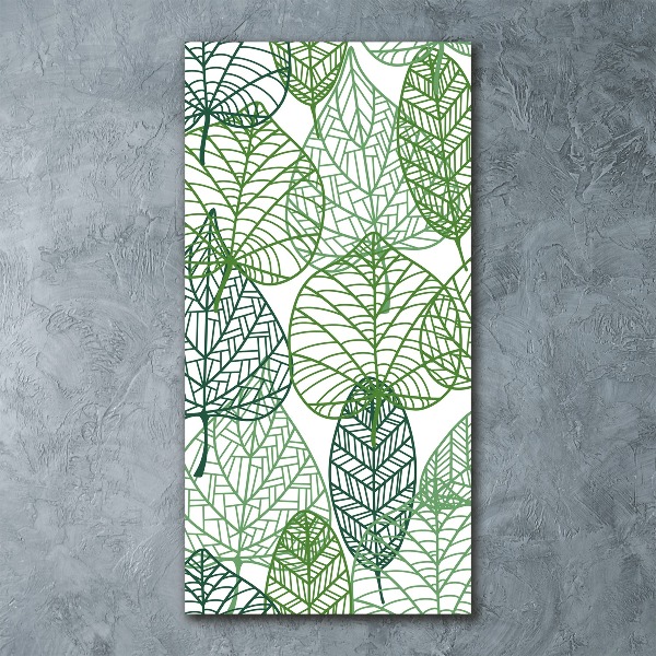 Quadro stampa su vetro acrilico verticale Foglie