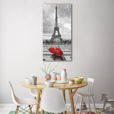 Quadro stampa su vetro acrilico verticale Torre Eiffel Parigi