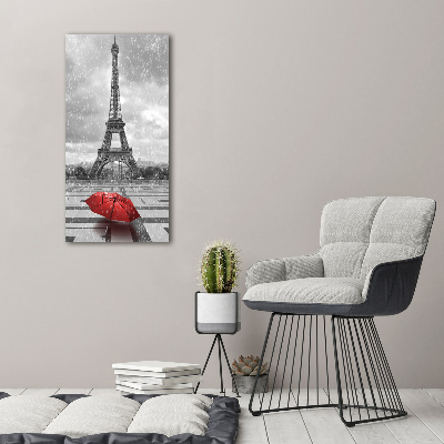 Quadro stampa su vetro acrilico verticale Torre Eiffel Parigi