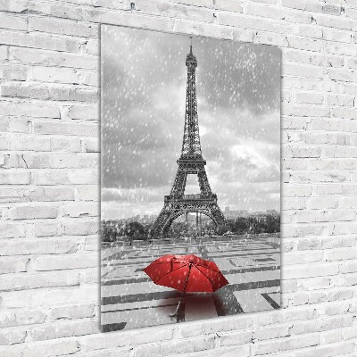 Quadro stampa su vetro acrilico verticale Torre Eiffel Parigi