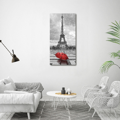 Quadro stampa su vetro acrilico verticale Torre Eiffel Parigi