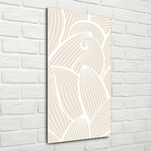 Quadro in vetro acrilico verticale Petali di rosa