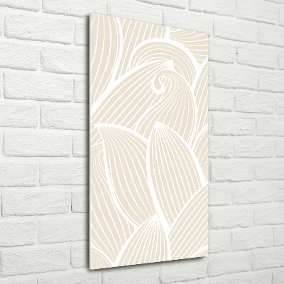 Quadro in vetro acrilico verticale Petali di rosa