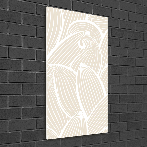 Quadro in vetro acrilico verticale Petali di rosa