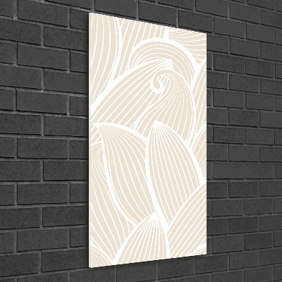 Quadro in vetro acrilico verticale Petali di rosa