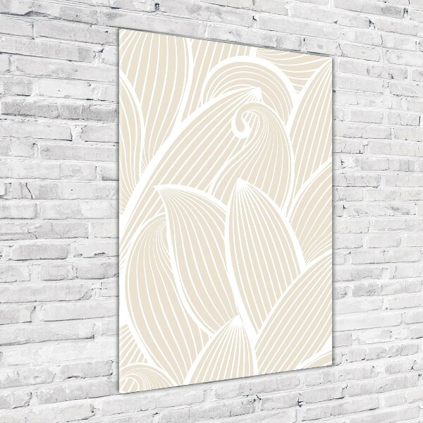 Quadro in vetro acrilico verticale Petali di rosa