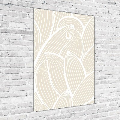 Quadro in vetro acrilico verticale Petali di rosa