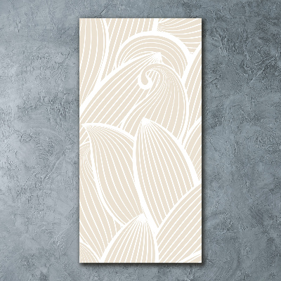 Quadro in vetro acrilico verticale Petali di rosa