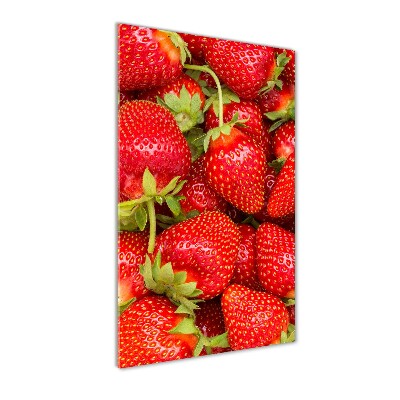 Quadro vetro acrilico verticale Fragole