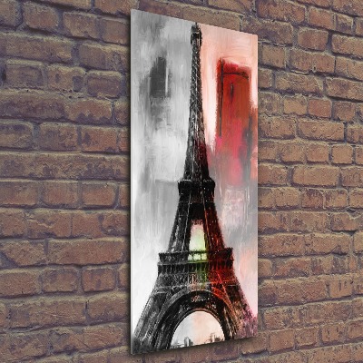 Quadro in vetro acrilico verticale Torre Eiffel Parigi