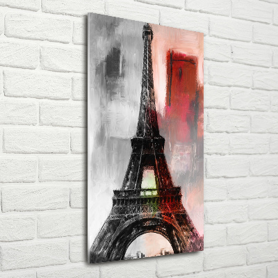Quadro in vetro acrilico verticale Torre Eiffel Parigi