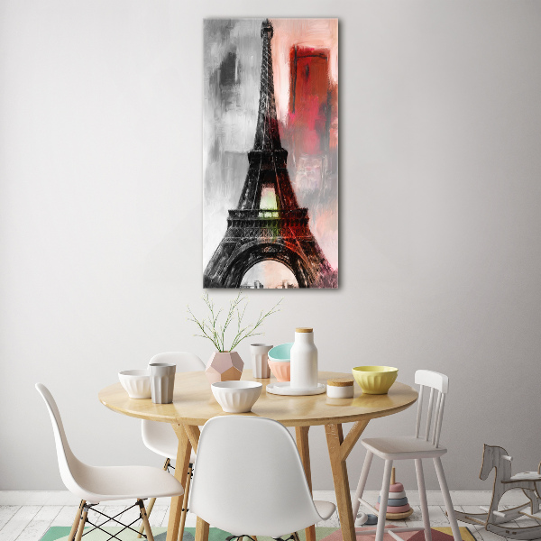Quadro in vetro acrilico verticale Torre Eiffel Parigi