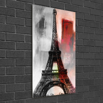Quadro in vetro acrilico verticale Torre Eiffel Parigi
