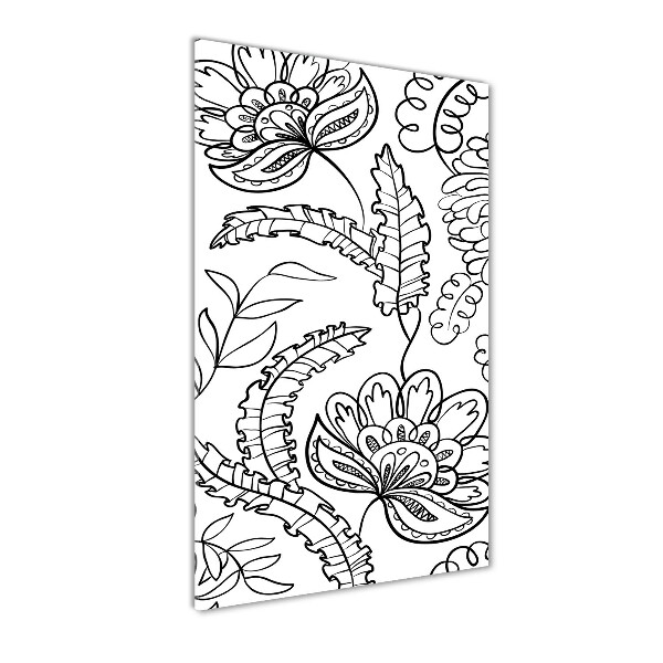 Quadro acrilico verticale Sfondo Zentangle