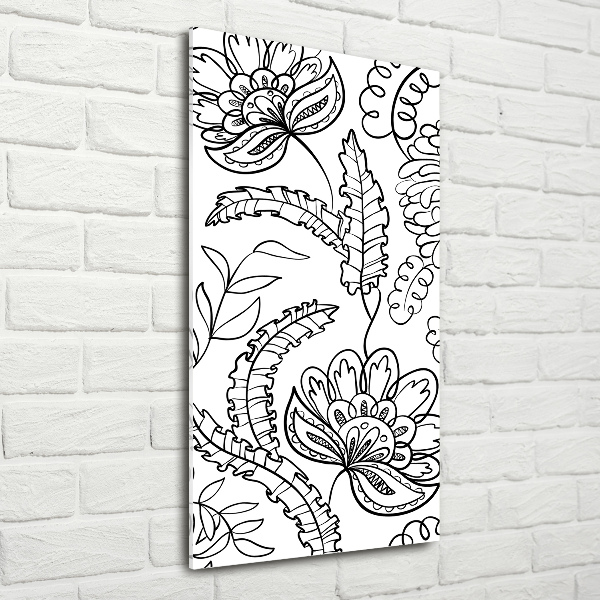 Quadro acrilico verticale Sfondo Zentangle