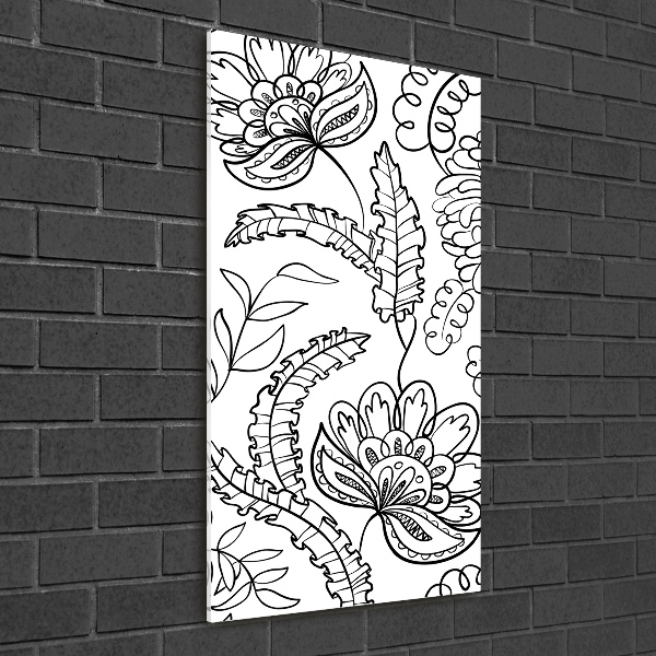 Quadro acrilico verticale Sfondo Zentangle
