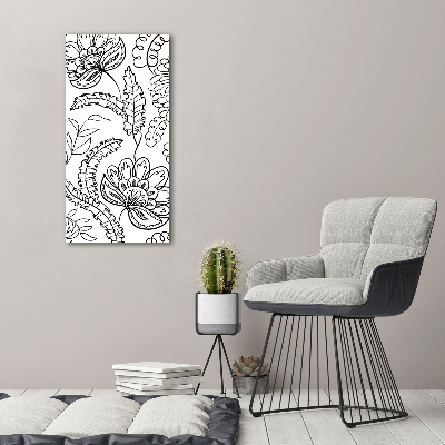 Quadro acrilico verticale Sfondo Zentangle