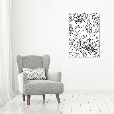 Quadro acrilico verticale Sfondo Zentangle