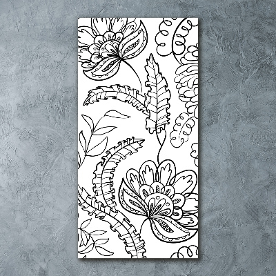 Quadro acrilico verticale Sfondo Zentangle