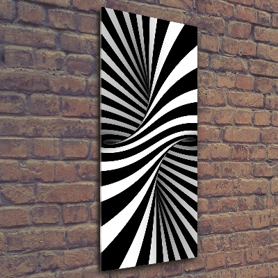 Quadro stampa su vetro acrilico verticale Vortice astratto