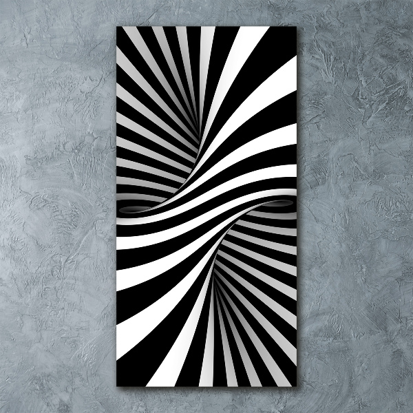 Quadro stampa su vetro acrilico verticale Vortice astratto