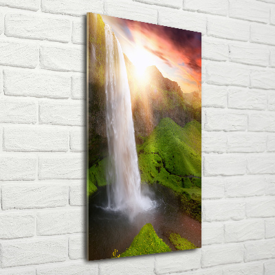 Quadro in vetro acrilico verticale Cascata