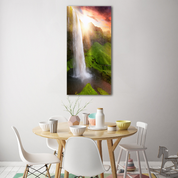 Quadro in vetro acrilico verticale Cascata