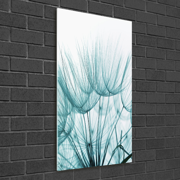 Quadro in vetro acrilico verticale Semi di tarassaco