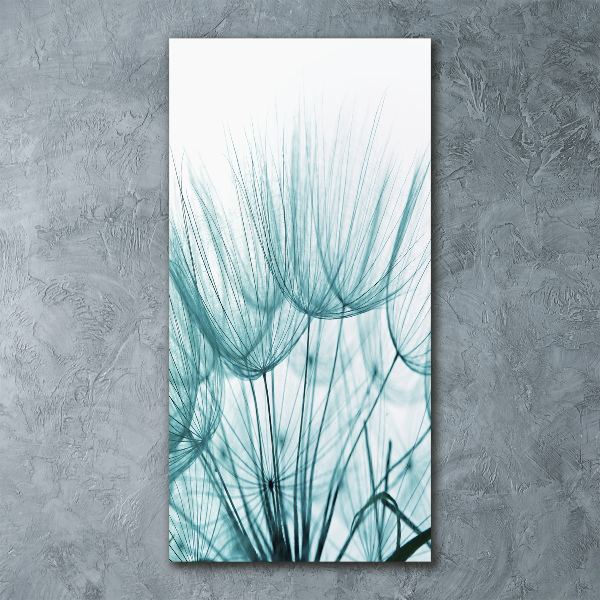Quadro in vetro acrilico verticale Semi di tarassaco