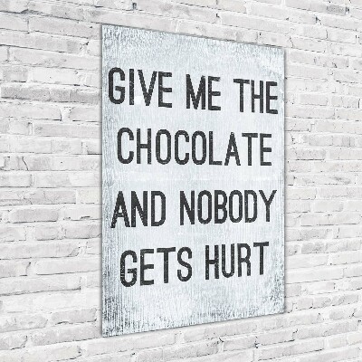 Quadro acrilico verticale Dammi del cioccolato