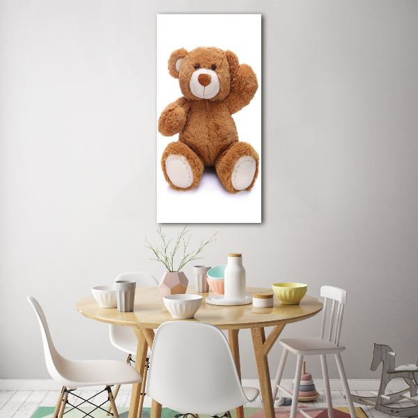 Quadro vetro acrilico verticale Orsacchiotto di peluche