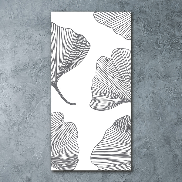 Quadro stampa su vetro acrilico verticale Ginkgo