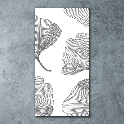 Quadro stampa su vetro acrilico verticale Ginkgo