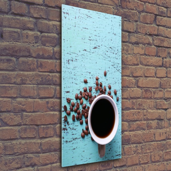 Quadro stampa su vetro acrilico verticale Una tazza di caffè