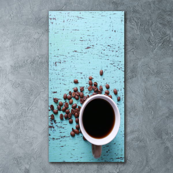 Quadro stampa su vetro acrilico verticale Una tazza di caffè
