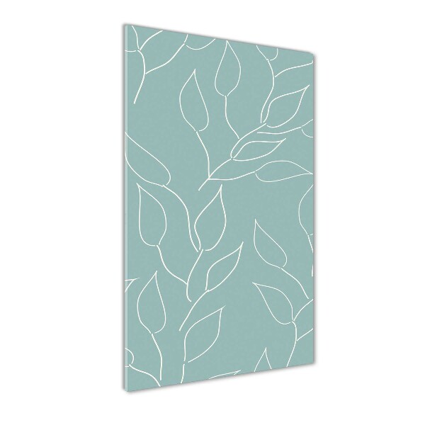 Quadro in vetro acrilico verticale Foglie