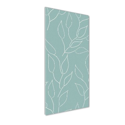 Quadro in vetro acrilico verticale Foglie