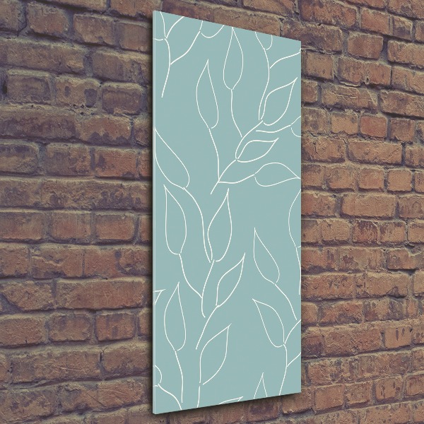 Quadro in vetro acrilico verticale Foglie