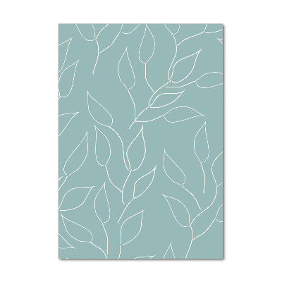 Quadro in vetro acrilico verticale Foglie