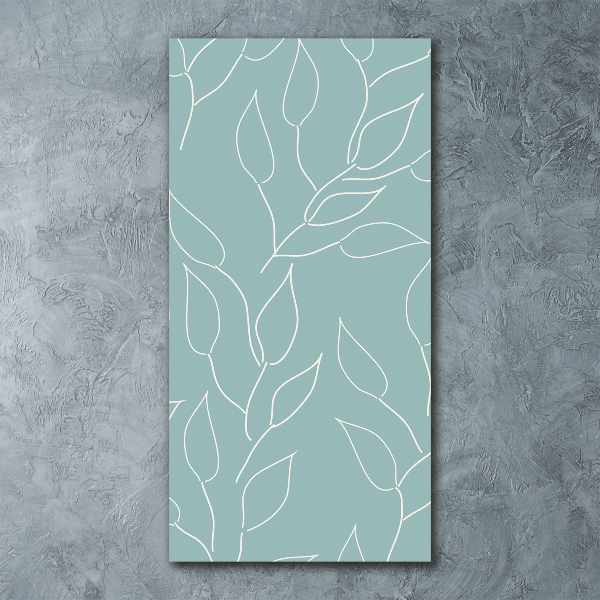 Quadro in vetro acrilico verticale Foglie