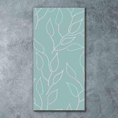 Quadro in vetro acrilico verticale Foglie