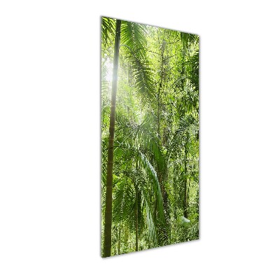 Quadro in vetro acrilico verticale Foresta pluviale