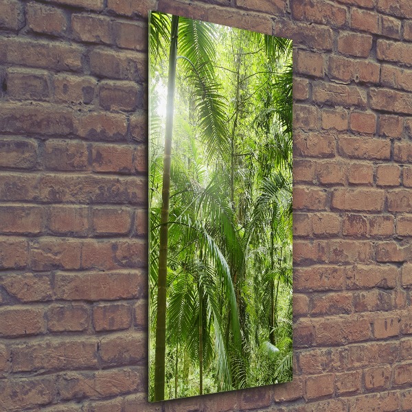 Quadro in vetro acrilico verticale Foresta pluviale