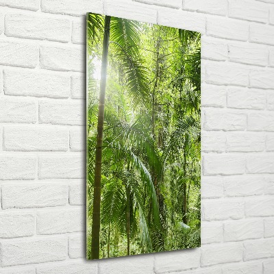 Quadro in vetro acrilico verticale Foresta pluviale