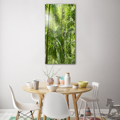 Quadro in vetro acrilico verticale Foresta pluviale