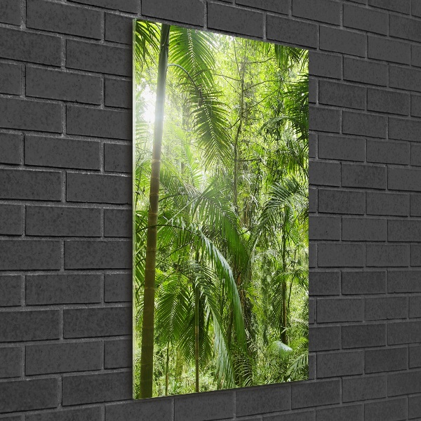 Quadro in vetro acrilico verticale Foresta pluviale